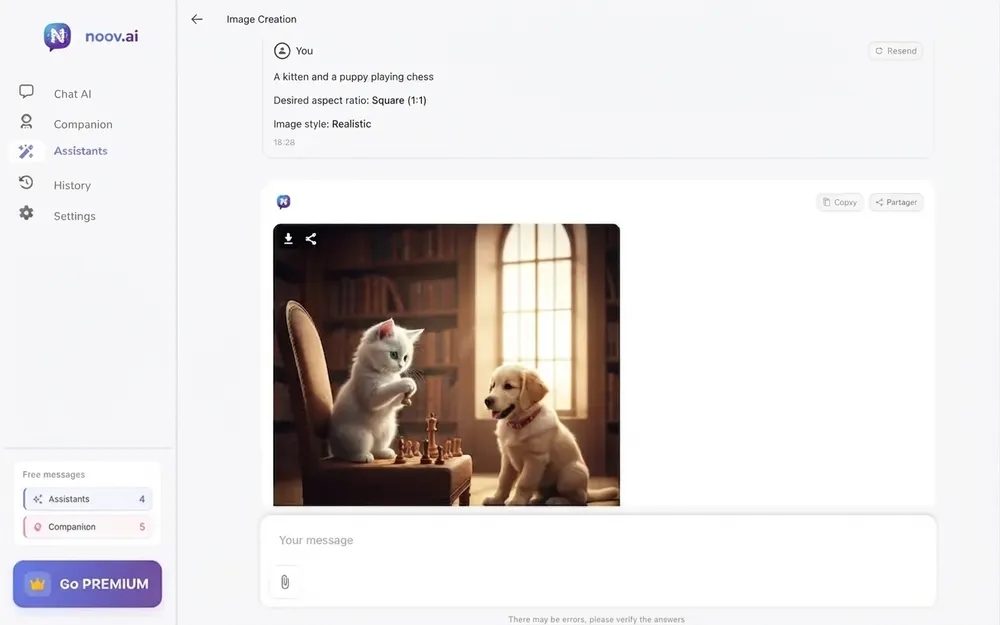 In-chat image generation